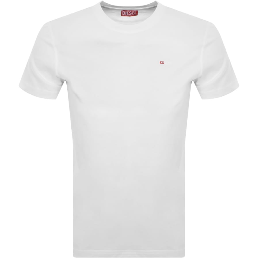 関税込【DIESEL】T Adjust Microdiv short sleeve T-shirt/White Diesel T Adjust Microdiv T Shirt White | Mainline Menswear